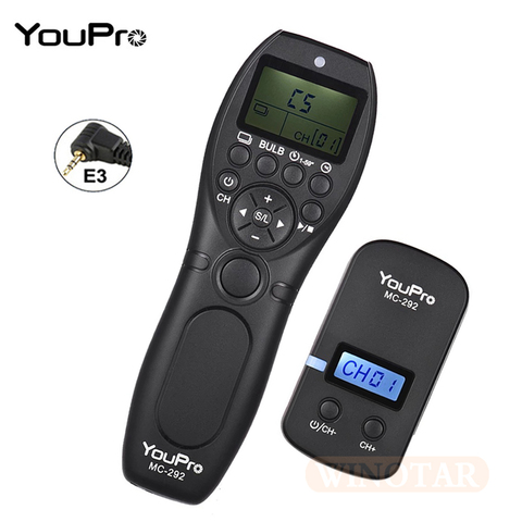 YouPro MC-292 E3 Wireless Shutter Timer Remote for Canon Rebel T7i T6s T6 T6i T5i T5 T4i T3i T3 T2i T1i EOS M6 M5 RS-60E3 ► Photo 1/6