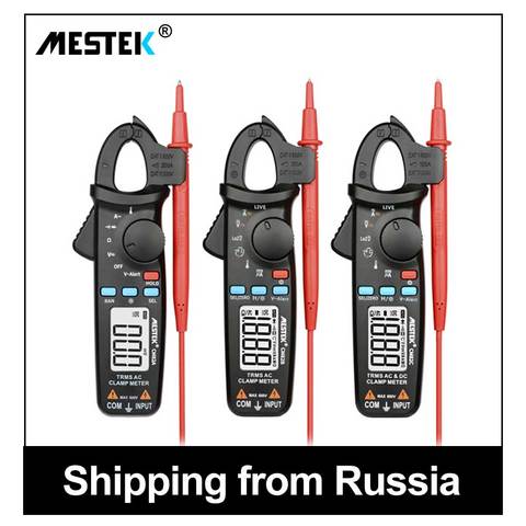 MESTEK Multimeter Digital Clamp Meter AC DC Current Clamp Voltage Resistance Capacitance Tester 40-1000Hz Auto Range Amperimetro ► Photo 1/6