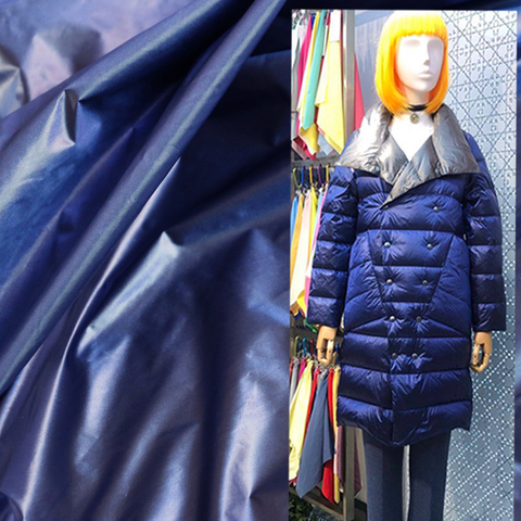 100cm*148cm Shiny Down Jacket Material 2 Tone Shading Nylon Coated Fabric Calendering ► Photo 1/6