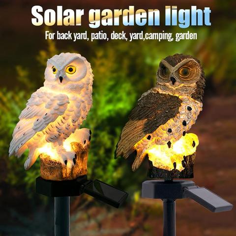 Cute Owl Shape Solar Power, Solar Powered Night Light Outdoor