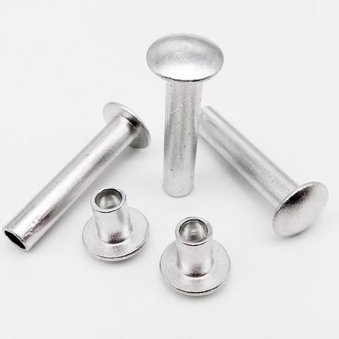 10/50pcs M2 M2.5 M3 M4 M5 M6 GB873 Aluminum Round Flat Button Truss Head Half Semi Hollow Rivet Diameter 2mm 3mm 4mm 5mm 6mm ► Photo 1/6