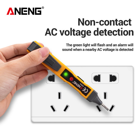 VD806 12-1000V AC/DC Voltage Detectors Non-Contact Tester Pen Battery Meter Volt Current Electric Test with Sound Light Alarm ► Photo 1/6