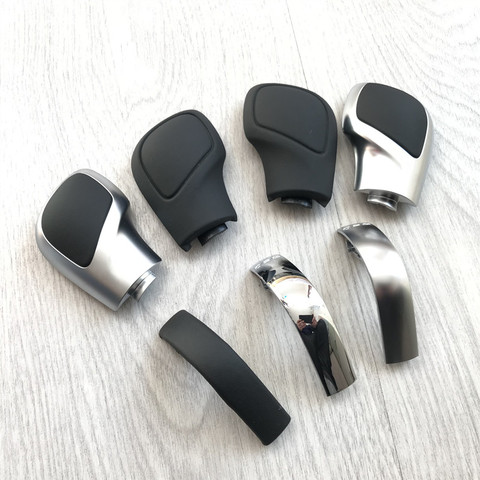 1PCS Chrome Matt With Leather Shift Knob Gear Side Cover DSG Emblem For VW Golf 6 7 R GTI Passat B7 B8 CC R20 Jetta MK6 GLI ► Photo 1/6