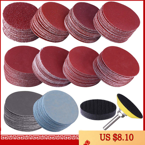 200Pcs 50mm 2 Inch Sander Disc Sanding Discs 80-3000 Grit Paper with 1Inch Abrasive Polish Pad Plate + 1/4 Inch Shank for Rotary ► Photo 1/6