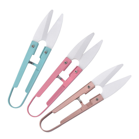 Ceramic U-shaped Knife Cross-stitch Scissors Thread Head Yarn Fish Line Child Food Safety Sewing Embroidery Ceramic yarn shears ► Photo 1/6