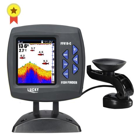 LUCKY FF918-C180S Wired Fishfinder 540ft/180m Depth Sounder Fish Detector Monitor echo sounder for fishing from a boat ► Photo 1/6