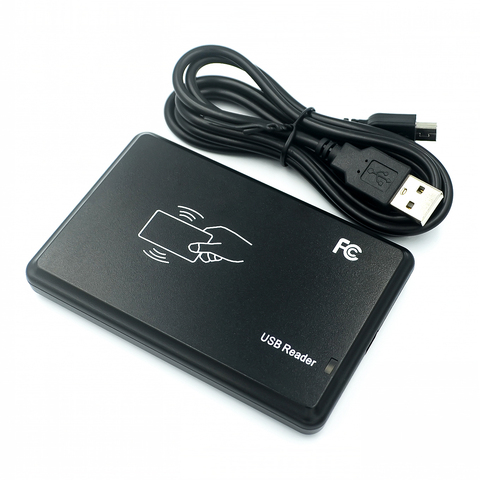 125KHz Black USB Proximity Sensor Smart rfid id Card-Reader EM4100,EM4200,EM4305,T5577,or compatible cards/tags no need driver ► Photo 1/2