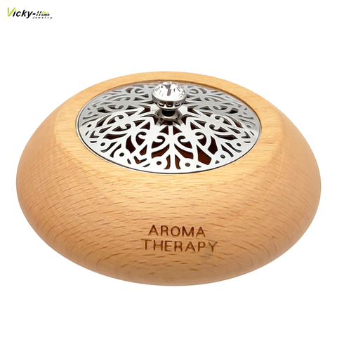 Essential Oil Aromatherapy Diffuser Wooden Stainless Steel Cover Aroma Eco-Friendly Fragrance Diffused Wood Refreshing ► Photo 1/6