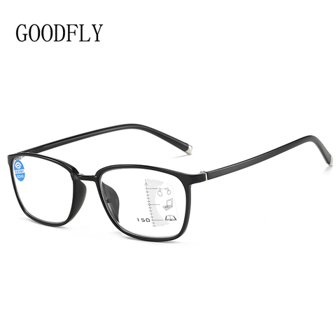 Progressive Multifocal  Reading Glasses Men Women Blue Light Blocking Glasses Super Light Square Computer Glasses Presbyopic ► Photo 1/6