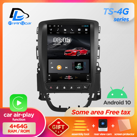 4G RAM Vertical screen car gps multimedia video radio player for opel ASTRA J verano 14years android 10 system navigaton stereo ► Photo 1/6