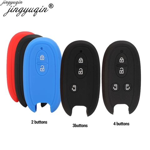 jingyuqin 2/3/4 Buttons Key Cover Fob Case Shell for Suzuki e alto hasla 1 - lapin wagon r Smart Key Silicone Car Key Cover ► Photo 1/4