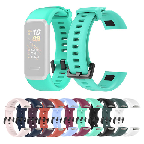 2022 New Soft Sports Silicone Strap Replacement Watch Band Buckle Bracelet for HUAWEI Band 4 / Honor Band 5i ► Photo 1/6