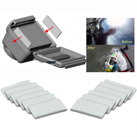 12pcs/Set Antifogging AntiFog Strip Inserts for GoPro Hero8 7 6 5 4 3  3 2 SJ4000 Xiaomi Yi 2 4K 4 K Session Anti Fog ► Photo 1/5