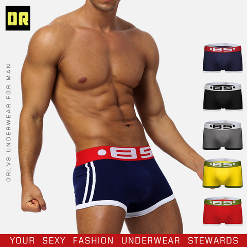 2pcs/lot BS Cotton Boxershorts Men Comforable Panties Set трусы мужские боксеры Gay Sexy Underwear Man Boxer 5Color Free Shiping ► Photo 1/6