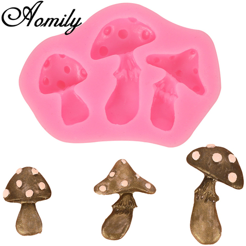 Aomily Mushroom Silicone Mold Cake Molds Fondant Molds Sugar Craft Chocolate Moulds Tools Cake Decorating Baking Accessories ► Photo 1/6
