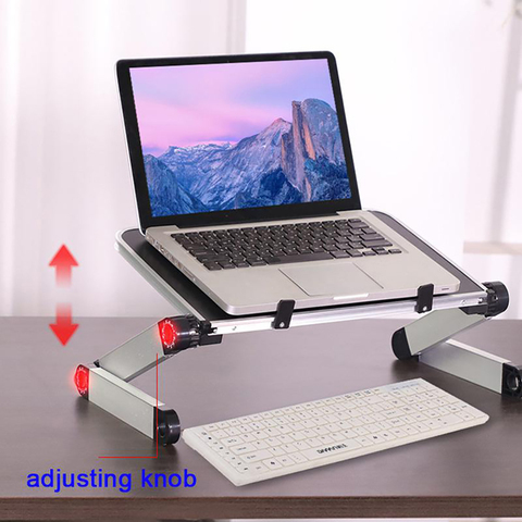 Aluminum Alloy Laptop Holder Stand Portable Adjustable Folding Notebook Desk Computer Table Lifting Bracket Foldable Holder ► Photo 1/6