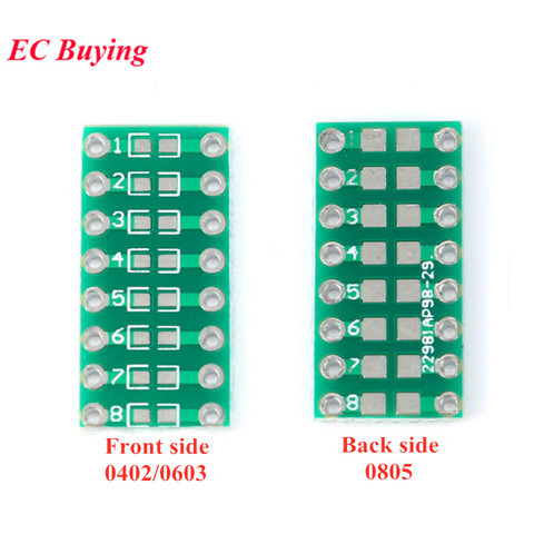 20pcs SMT DIP Adapter Converter 0805 0603 0402 Capacitor Resistor LED Pinboard FR4 PCB Board 2.54mm Pitch SMD SMT Turn To DIP ► Photo 1/4