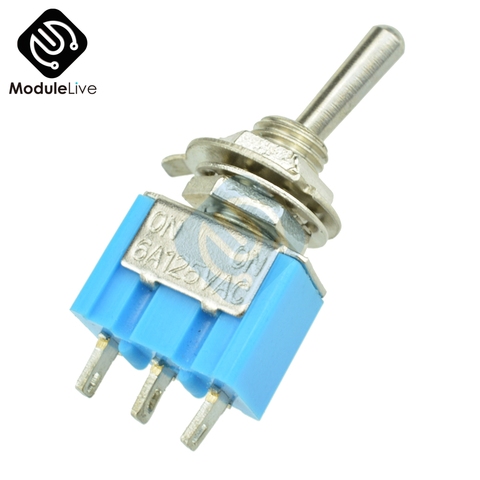 Mini 6A SPDT 3A 250V AC 125V MTS 102 MTS-102 3 Pin 2 Position On-on Toggle Switches Module Practic  3P DIP-3 DIP3 ► Photo 1/6