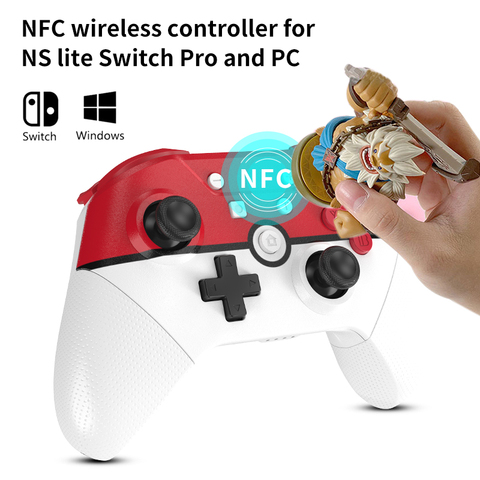 Wireless Bluetooth game controller for Nintendo Switch Pro NS Lite PC notebook NFC Turbo 6-Axis doublemotor 3D Joysticks gamepad ► Photo 1/6