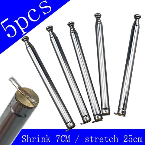 5pcs Full-channel 25cm 5 section telescopic antenna Communications Remote control Signal gain transmit receive Rod antenna ► Photo 1/6
