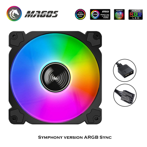 Jonsbo Computer Case Fan 90mm RGB, 9cm CPU Cooler 12V /5V ARGB, M/B 4Pin Smart Control ► Photo 1/5