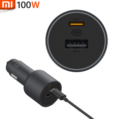 NEW Xiaomi Car Charger Turbo QC 1A1C ver 100W Max For Mi 10 Ultra Laptop Pad Cellphone PD Smart Output Multiple Safe Protect ► Photo 1/6