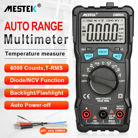 MESTEK Digital Multimeter 6000 Counts High Speed Auto Range Tester Intelligent NCV True RMS Temperature Universal Multimetro ► Photo 1/6
