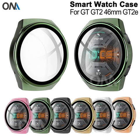 Case for Huawei Watch GT 2E GT2E GT2 GT 2 42mm 46mm Full Coverage Bumper Case Cover with Tempered Glass Screen Protector ► Photo 1/6