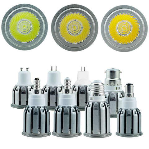 7W 9W 12W E27 E12 E14 B22 B15 Dimmable LED Spotlights COB Spot Light Bulbs Bright Home Lamps  GU10 GU5.3 110V 220V C36 Aluminum ► Photo 1/6