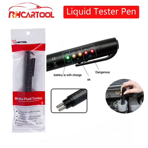 Car Liquid testing Brake Fluid Tester pen 5 LED indicator display for DOT3/DOT4 mini electronic pen brake fluid tester Digital ► Photo 1/6