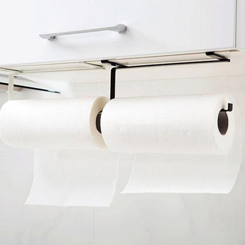 Kitchen Roll Holder Paper Toilet Towel Shelf Cabinet Storage Punch free Racks Kitchen Paper Holders Sticke Rack Iron Roll Holder ► Photo 1/6