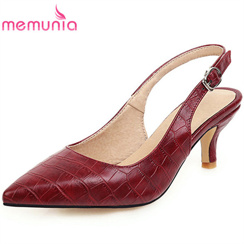 MEMUNIA 2022 big size 33-48 women pumps pointed toe buckle slingback summer shoes elegant thin heel party wedding shoes woman ► Photo 1/6