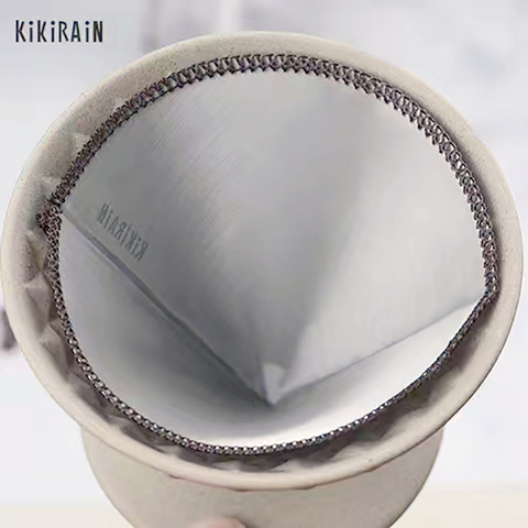 Reusable V60 stainless steel filter,soft coffee Fine-grained filter free paper Hanging Ear Style Coffee Filter High Quality ► Photo 1/6