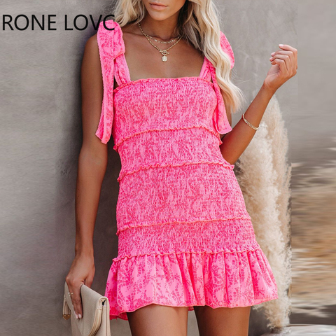 Women Tiered Ruffle Ruched Cami Dress Casual Dress  Elegant Fashion Chic Dress ► Photo 1/4