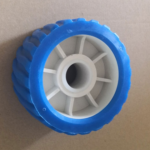 Boat Trailer Ribbed Wobble Roller Blue 110*75*19mm Cut & Fade Resistance ► Photo 1/6