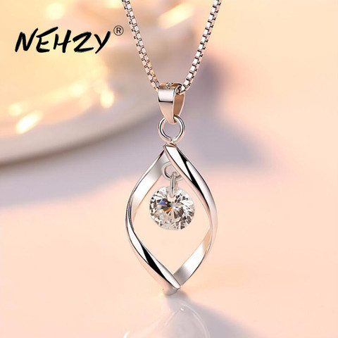 Women's Beautiful 925 Sterling Silver Crystal Zircon Snake Pendant Necklace Gift