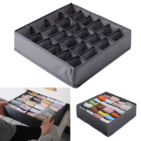 New Home Foldable Closet Organizer For Underwear Cotton Underwear Storage Box Socks Bra And Panties Drawer Organizer Drawers ► Photo 1/6