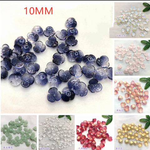 fashion crystal mixed color 10mm flower shape diy loose glass beads fit for handmade accessories 20 pieces y12573 ► Photo 1/6