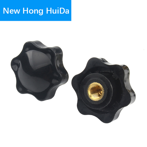 Plum Bakelite Hand Tighten Nuts Clamp Knob Handle Thread Star Black Manual Thumb Nut M4 M5 M6 M8 M10 M12 ► Photo 1/6