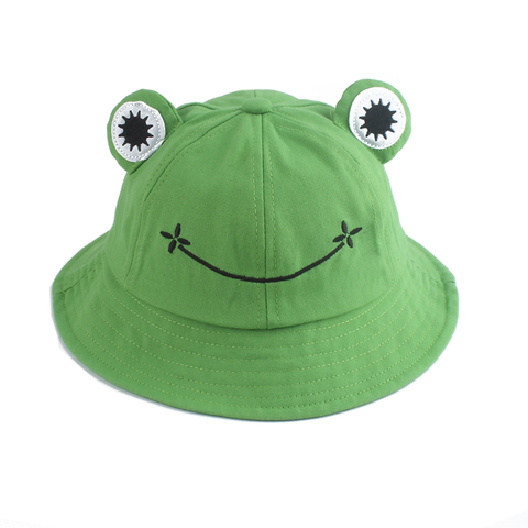 Parent-Kid Cartoon Frog Bucket Hat Panama Fishing Cap Cute Froggy Hat Homme Femme Bob Chapeau Outdoor Sun Fisherman Hat ► Photo 1/6