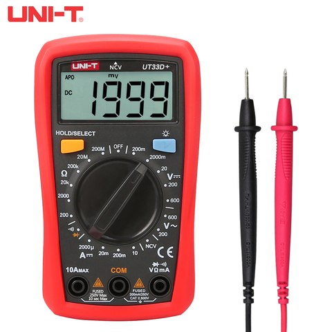 UNI-T UT33A + UT33B + UT33C + UT33D + Digital Multimeter Voltage Current Resistance Ohm Capacitance NCV Tester LCD ► Photo 1/6