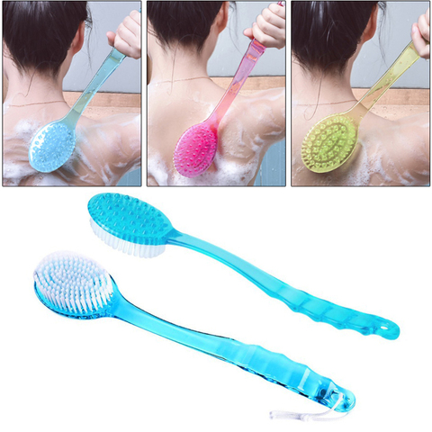 Long Handled Plastic Bath Shower Back Brush Scrubber Skin Cleaning Brushes  Body For Bathroom Accessories Cleaning Tool