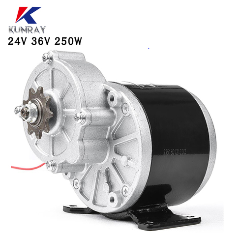 350W 24V 36V Gear Motor Electric Tricycle Brush DC Motor Gear Brushed Motor My1016Z3 for e bike motorcycle ► Photo 1/6