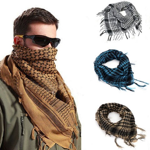 Fashion Mens Lightweight Square Outdoor Shawl Military Arab Tactical Desert Army Shemagh KeffIyeh Arafat Scarf Fashion ► Photo 1/6