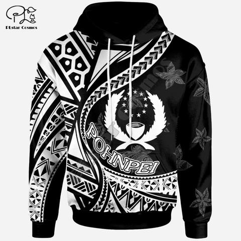 PLstar Cosmos 3DPrint Pohnpei Polynesian Culture Tribe Turtle Tattoo Winter Men/Women Funny Harajuku Streetwear Zip Hoodies-b6 ► Photo 1/2