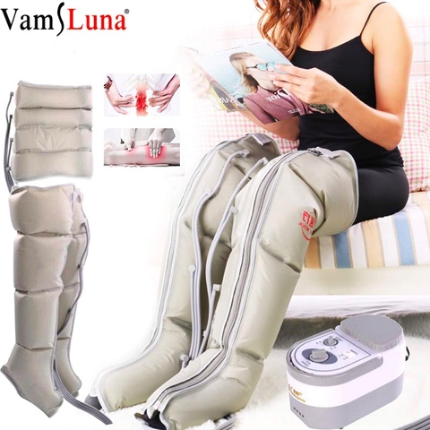 Electric Air Compression Leg Massager Air Boot Wraps Ankles Calf Massage Machine Promote Blood Circulation Relieve Pain Fatigue ► Photo 1/6