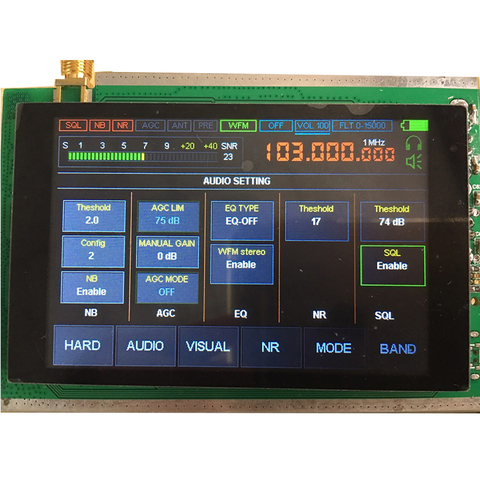 50k-200MHz SD software radio DSP noise reduction with 3.2 IPS LED full mode HAM Receiver STM32H7 ► Photo 1/6