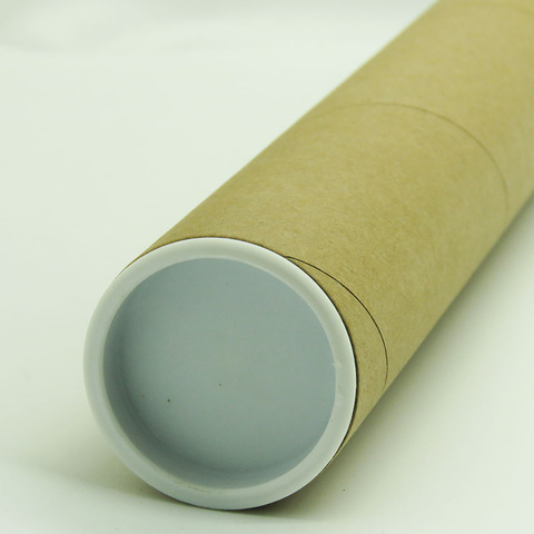 plain kraft poster mailing packaging paper tube with black plastic caps ► Photo 1/6
