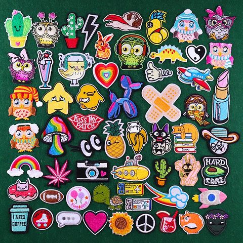 DIY Cartoon Animal Patch Iron On Patches Embroidery Patch For Clothing Custom Spaceship Patches For Clothes On Jeans Applique ► Photo 1/6