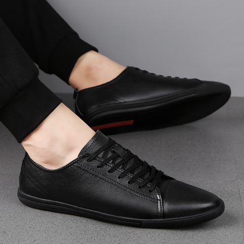 Large size 36-48 men couplese shoes leather casual in men's loafers New Men Casual Shoes Breathable Wear Resistant Shoes w5 ► Photo 1/6